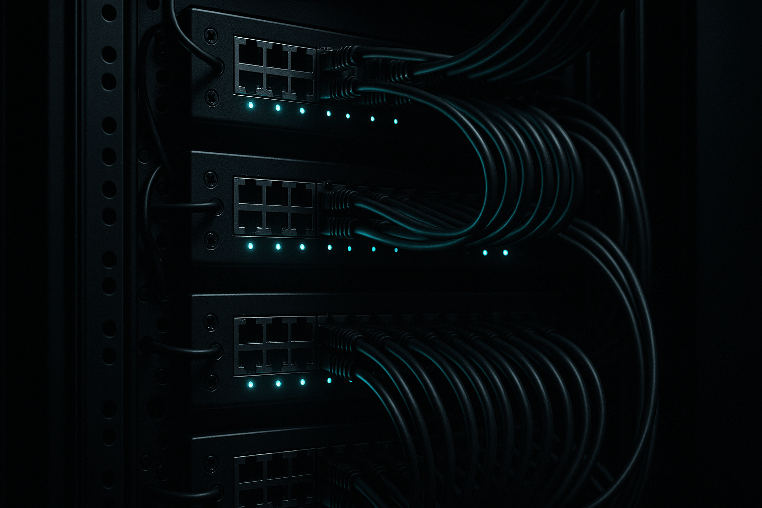 Server rack with glowing indicators, representing a live production AI system